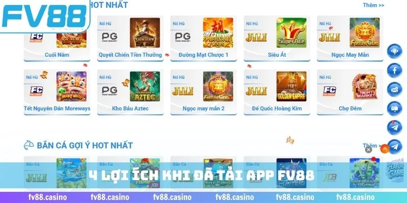 4 lợi ích khi đã tải app FV88