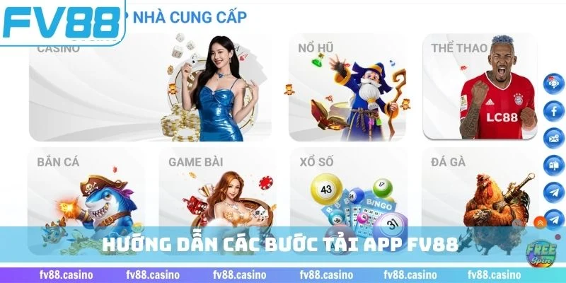 Hướng dẫn các bước tải app FV88